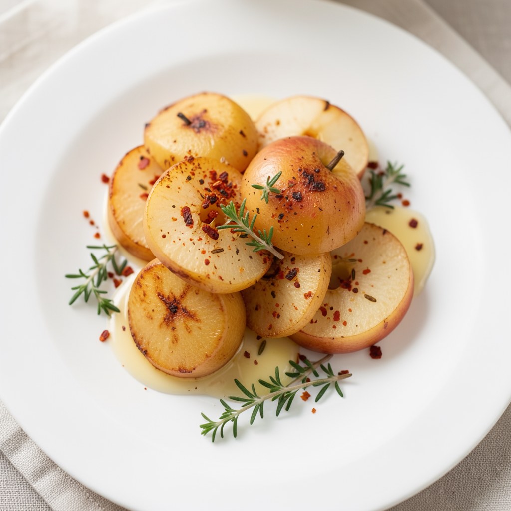 Jabłka smażone na ostro