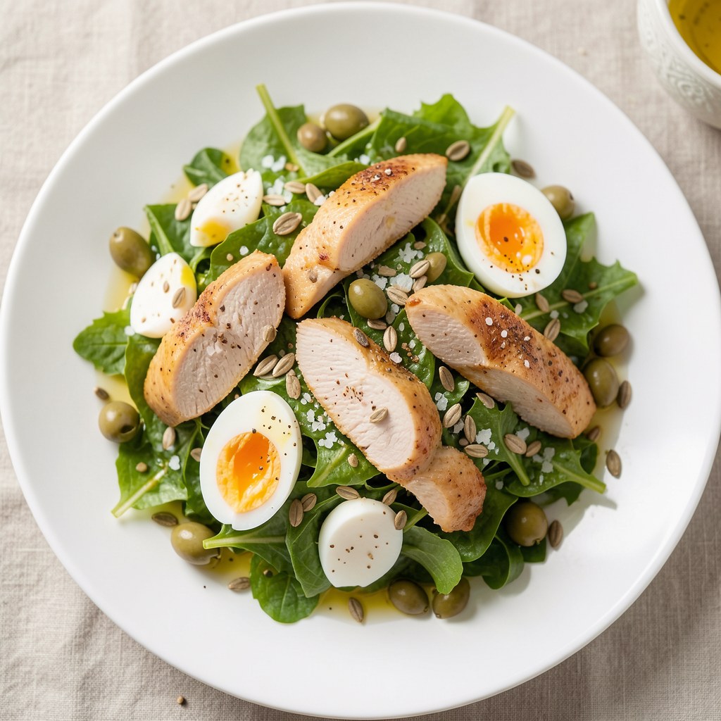 Zielona sałata z kurczakiem