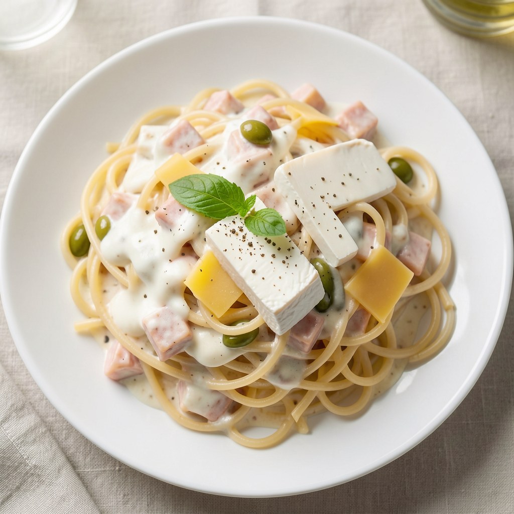 Spagetti quattro stagioni w sosie trzech serów