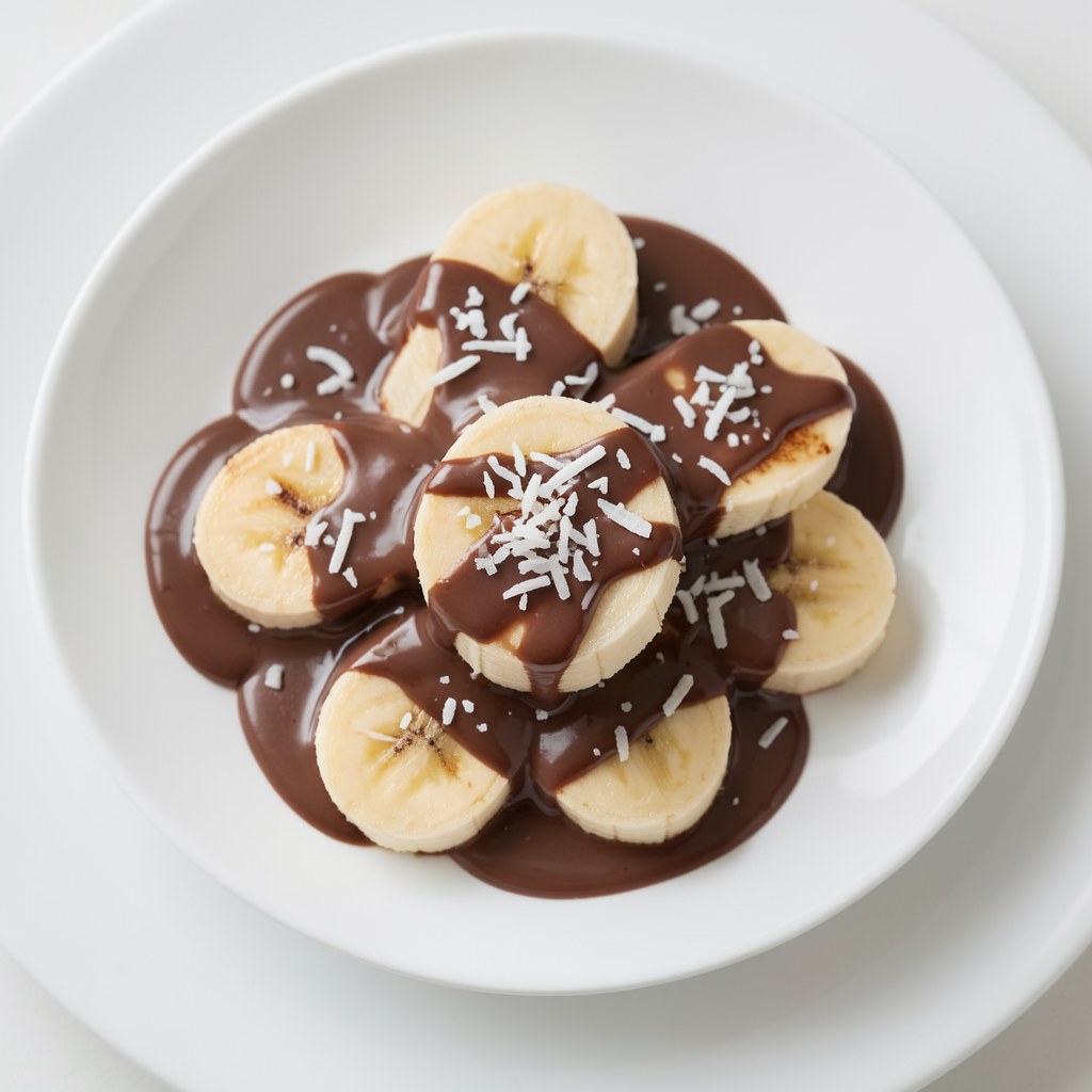 Banany w czekoladzie z kokosem