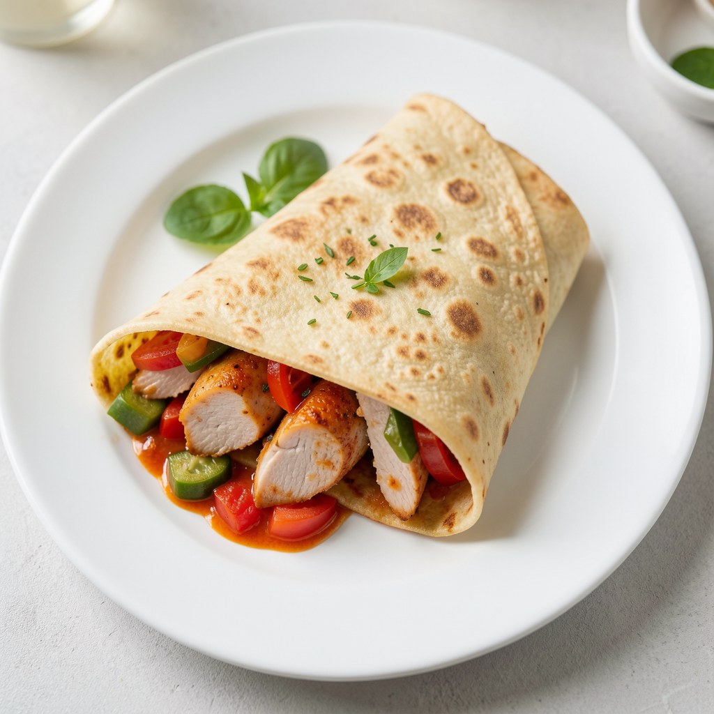 Tortilla z filetem z kurczaka