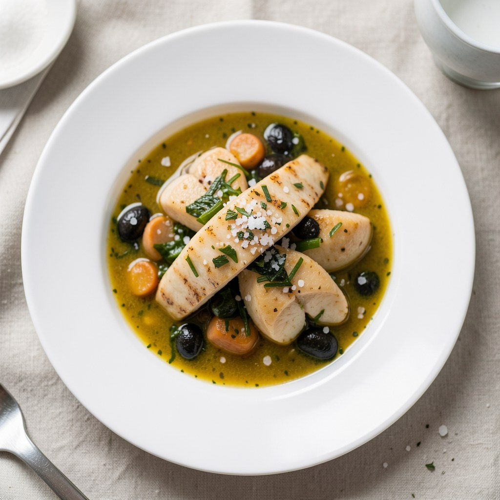 Ostrygi w sosie koperkowym