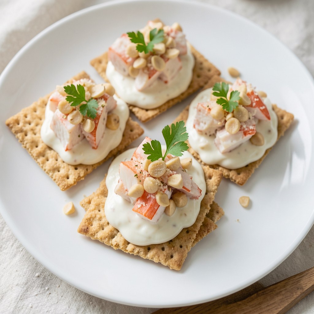 Kanapka z kraba i orzeszków