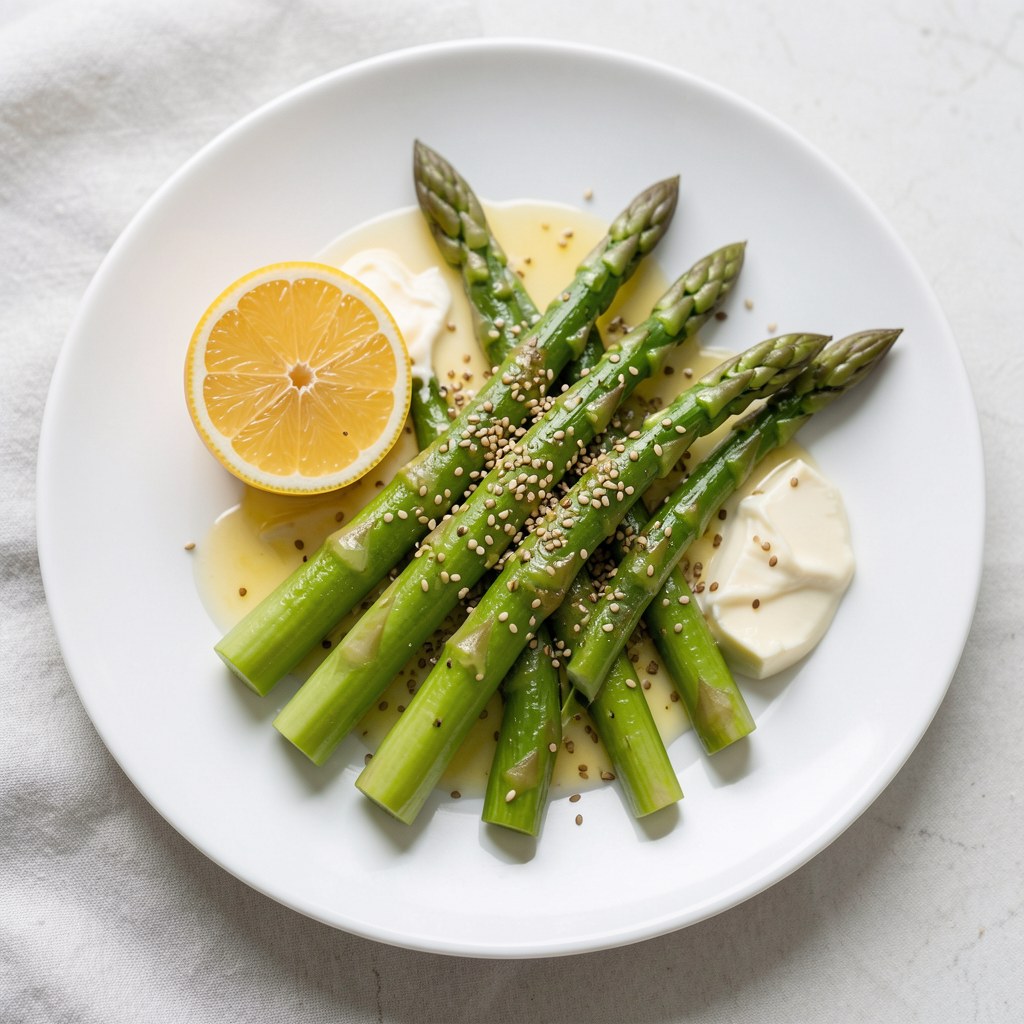 Zielone szparagi z sezamem