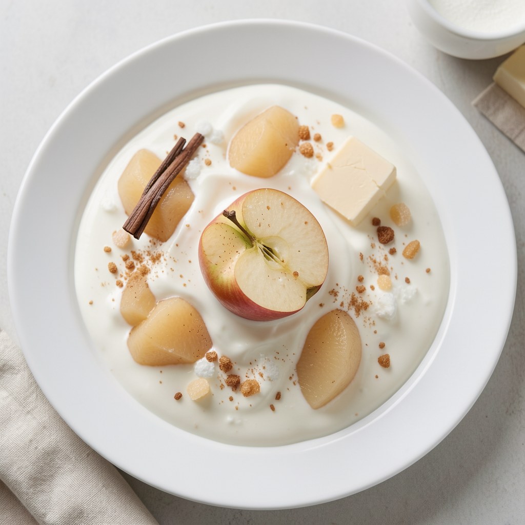 Jabłka duszone w śmietanie