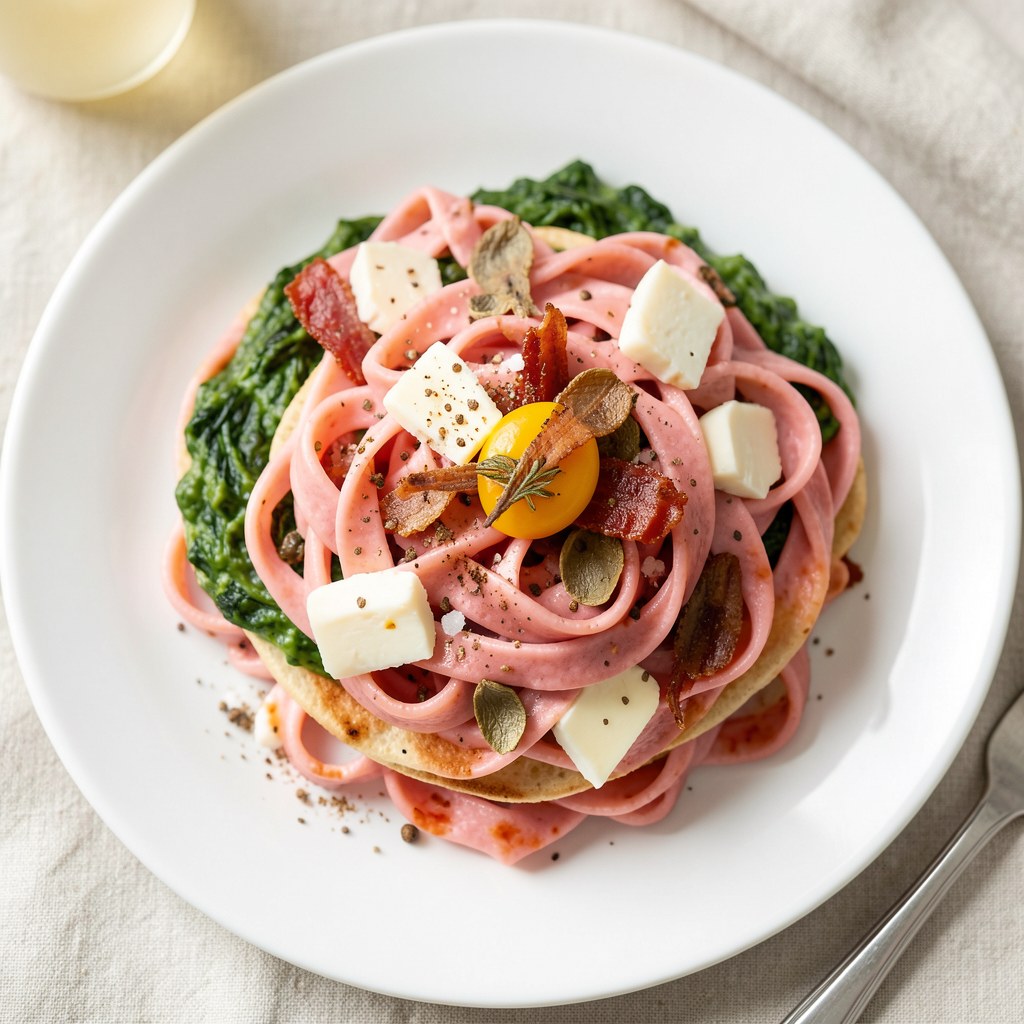 Różowa pasta