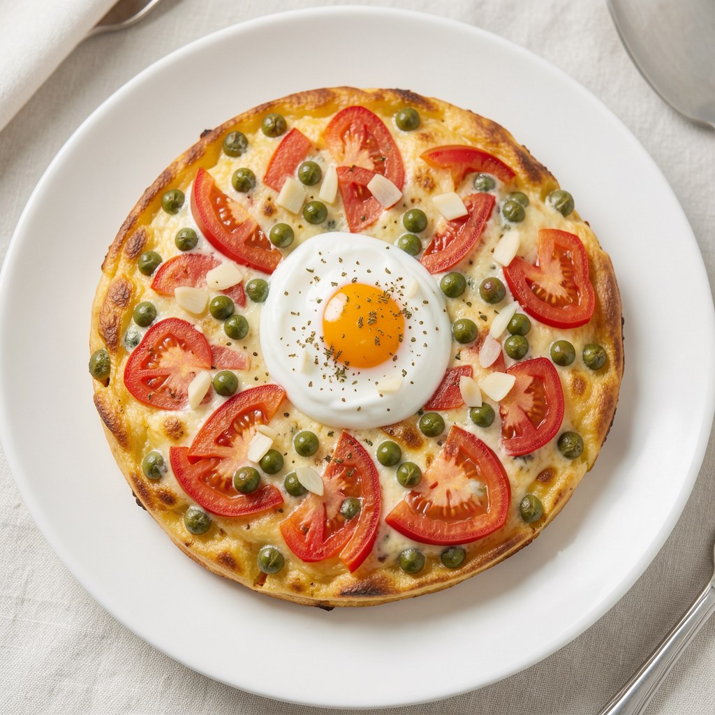 Fritatta groszkowo-pomidorowa