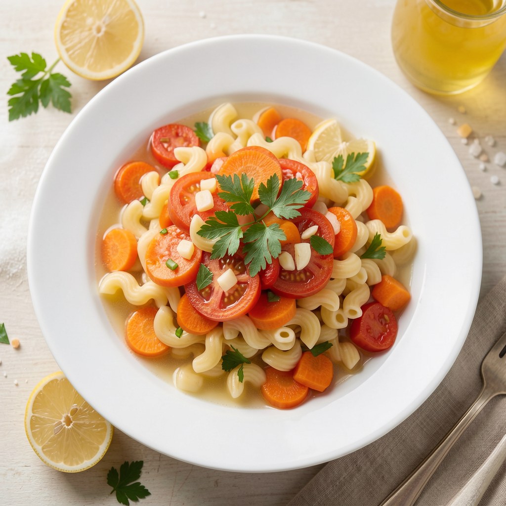 Sierpniowa pomidorówka z makaronem