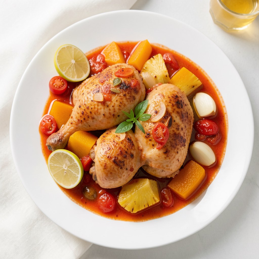 Kurczak z dynią w sosie pomidorowym