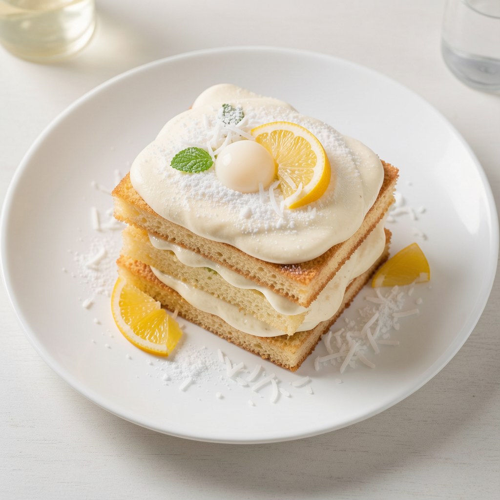 Biszkoptowo-kokosowe z brzoskwinią