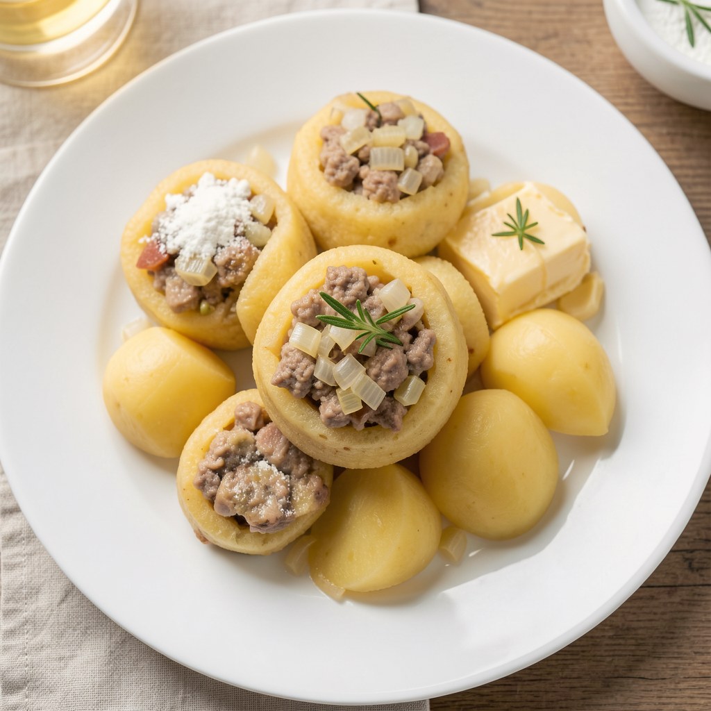 Knedel ziemniaczany z mięsem