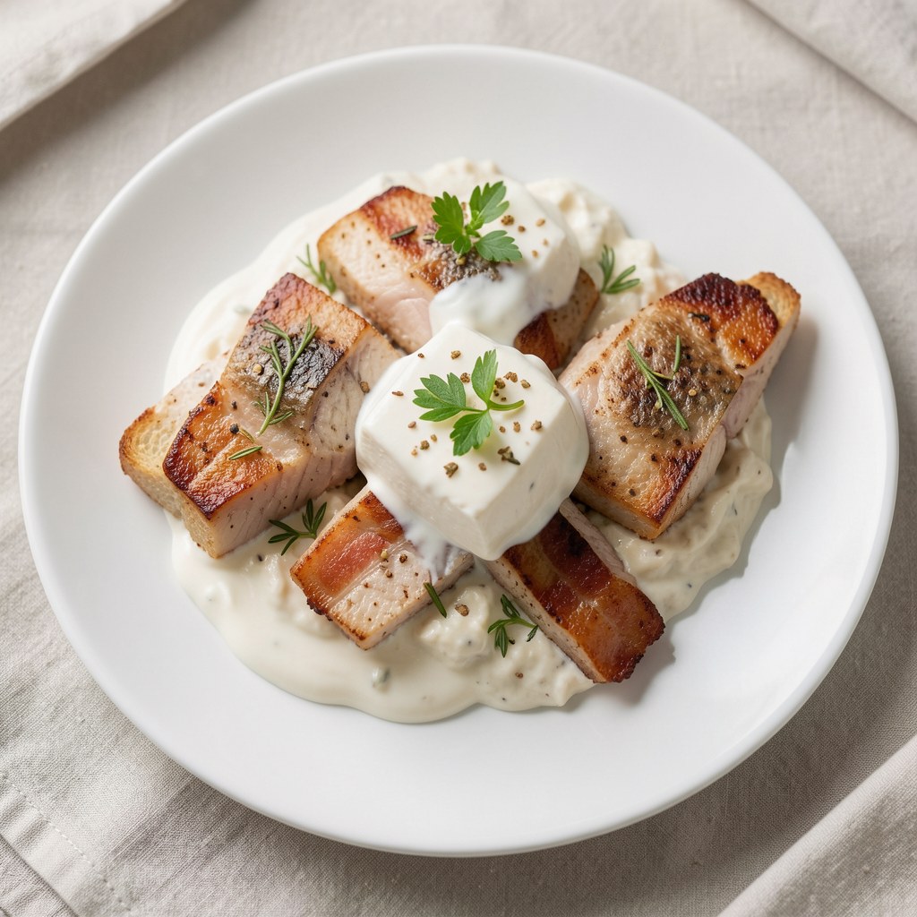 Twaróg z wędzoną rybą