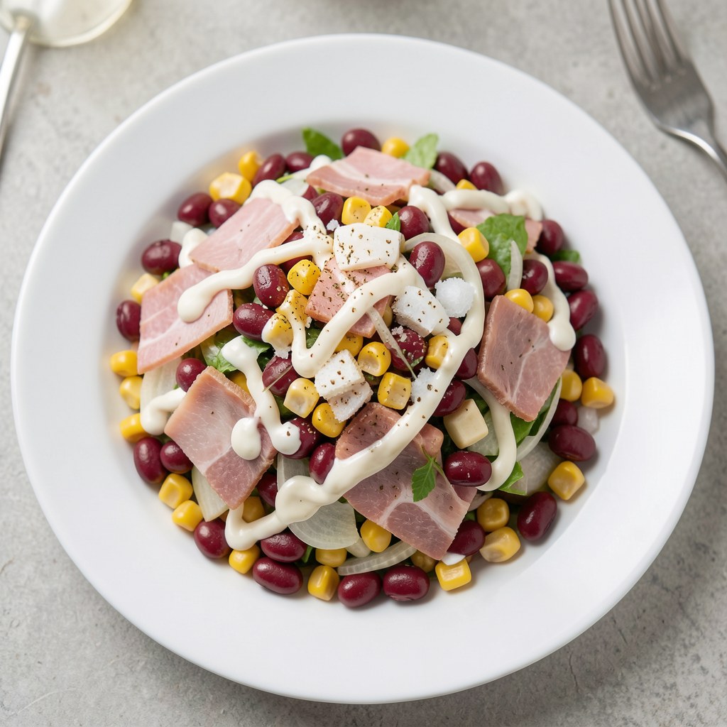 Sałatka z fasolą czerwoną