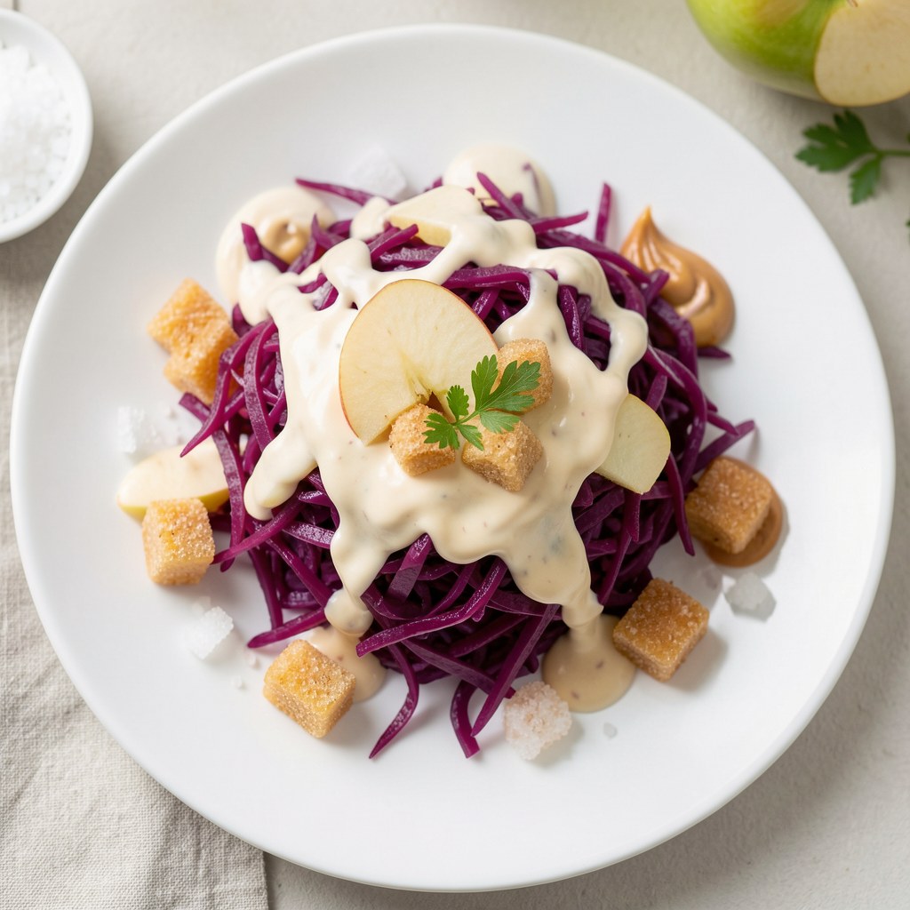 Surówka z czerwonej kapusty z majonezem