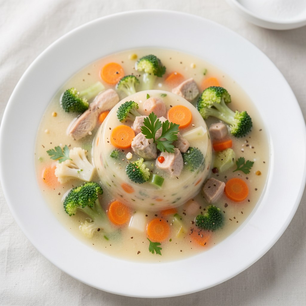 Galaretka z indyka i brokuła.