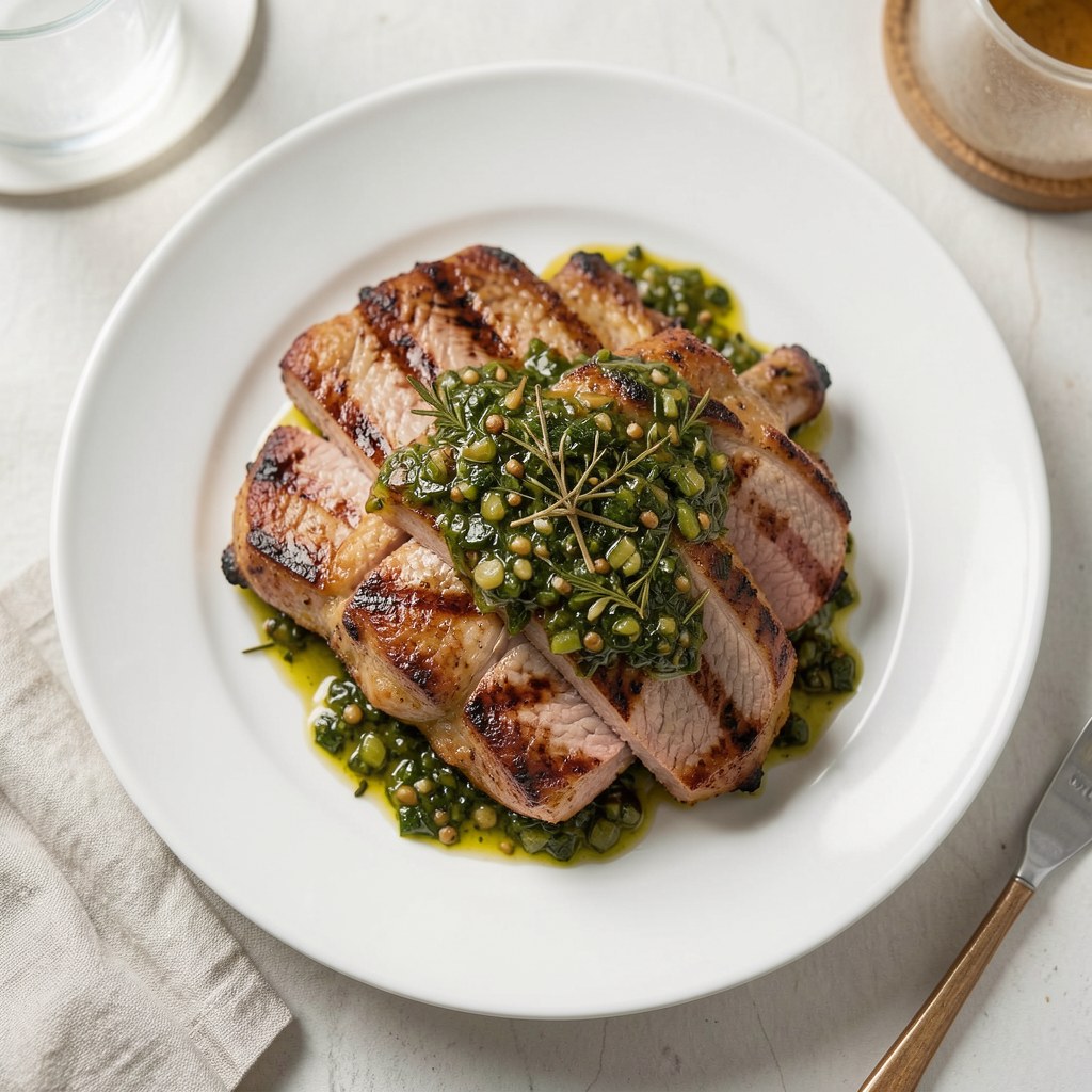 Karczek z grilla w marynacie ziołowej.