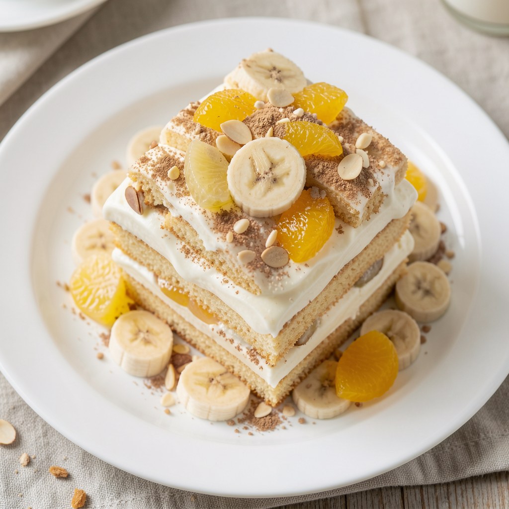 Ciasto z budyniem bananowym