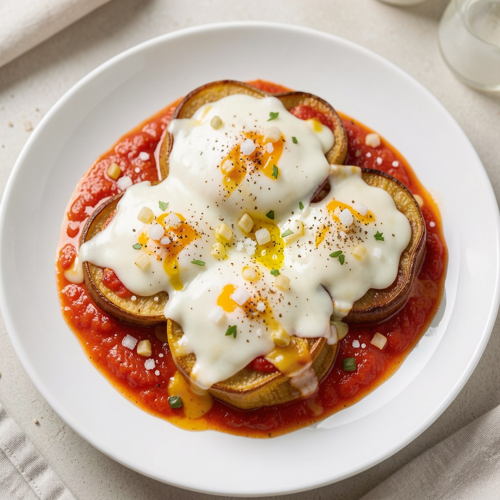 Bakłażany zapiekane z jajkami