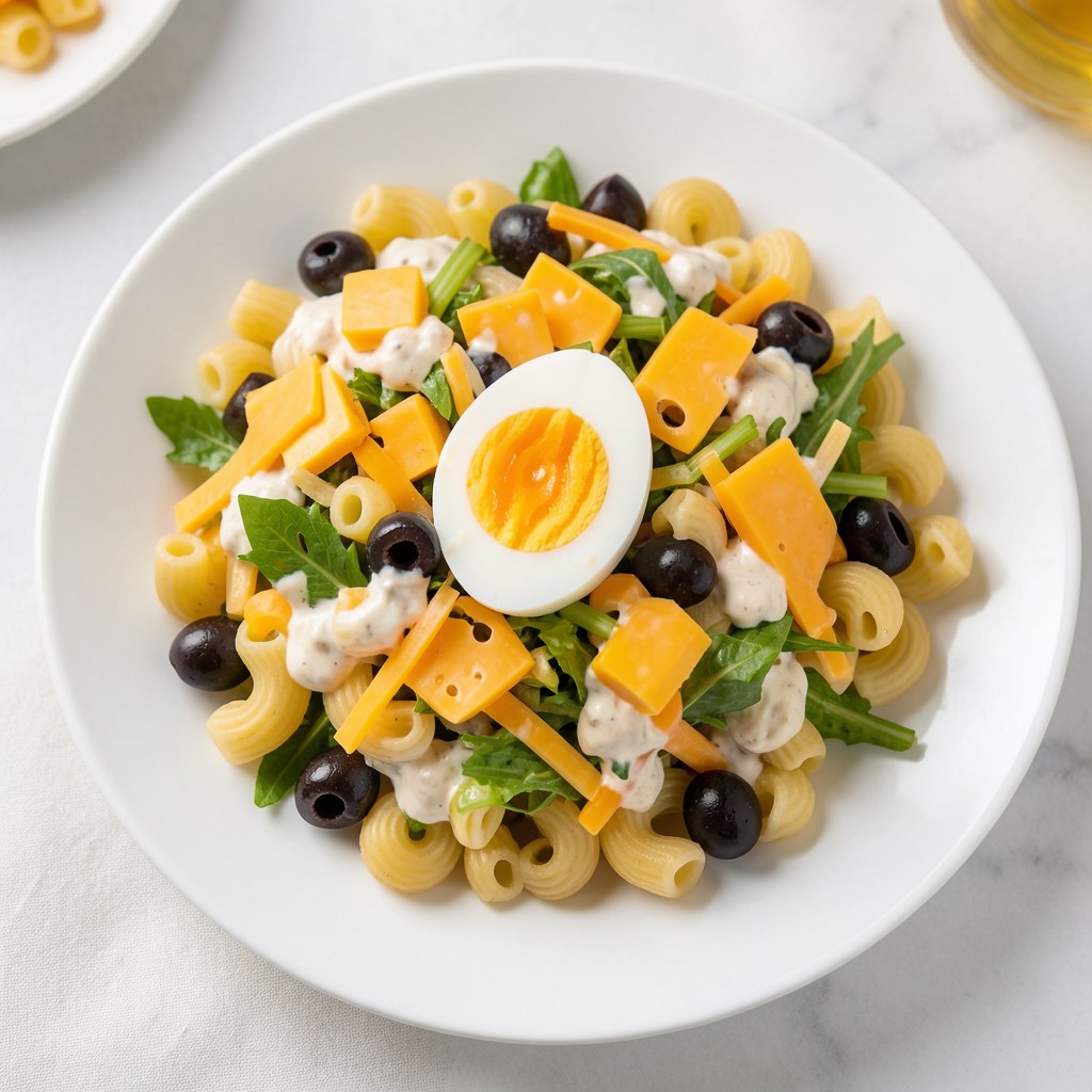 Sałatka z makaronu i jajek