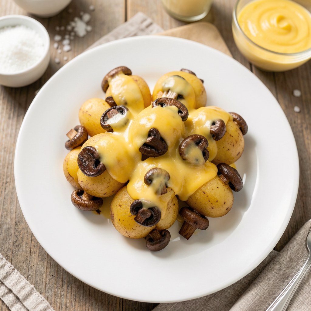 Ziemniaczki nadziewane pieczarkami