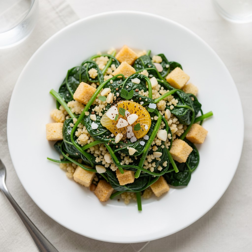 Sałatka ze szpinakiem