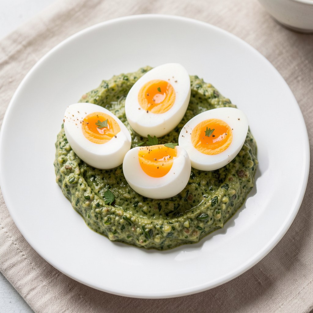 jajka na twardo z dipem ziołowym prowansalskim