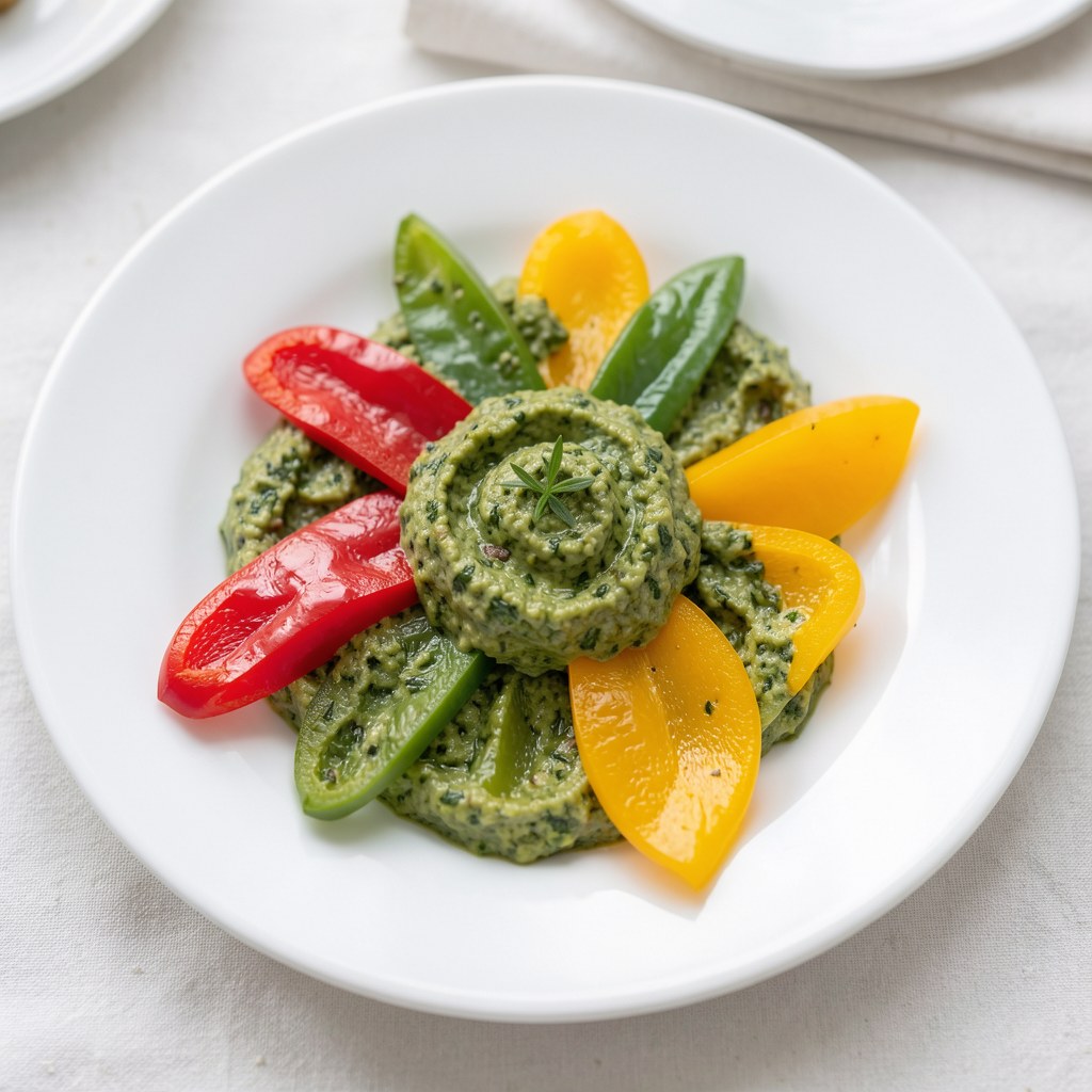 papryka z dipem ziołowym prowansalskim