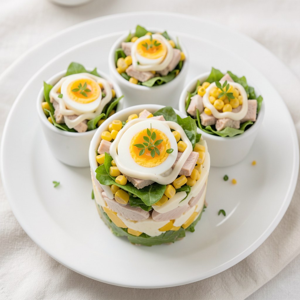 Sałatka warstwowa z tuńczykiem