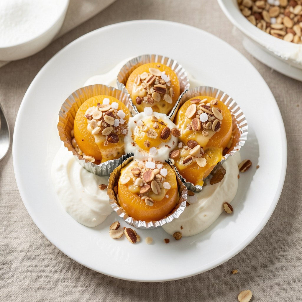 Brzoskwinie zapiekane z masą orzechową