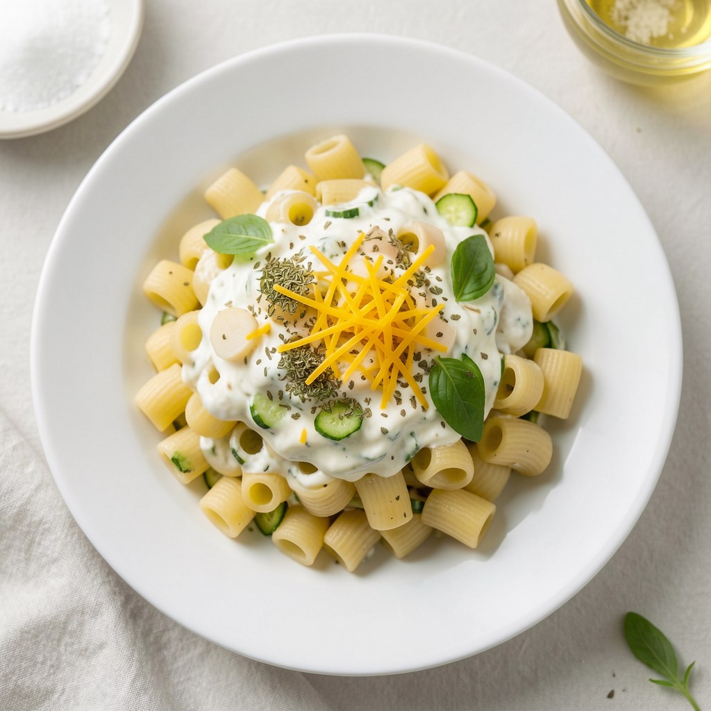 Makaron z sosem cukiniowo-bazyliowym