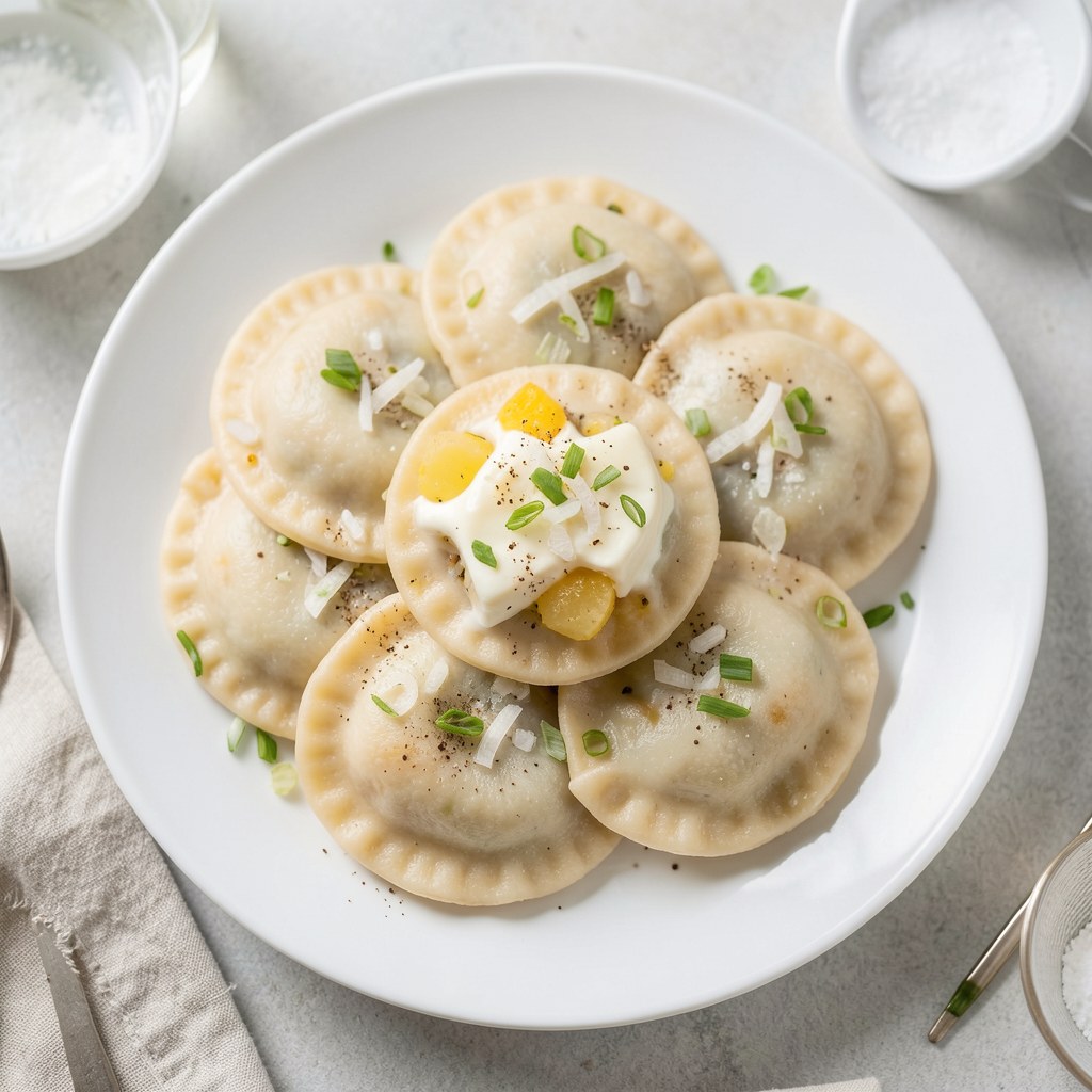 Wiosenne pierogi z koperkiem