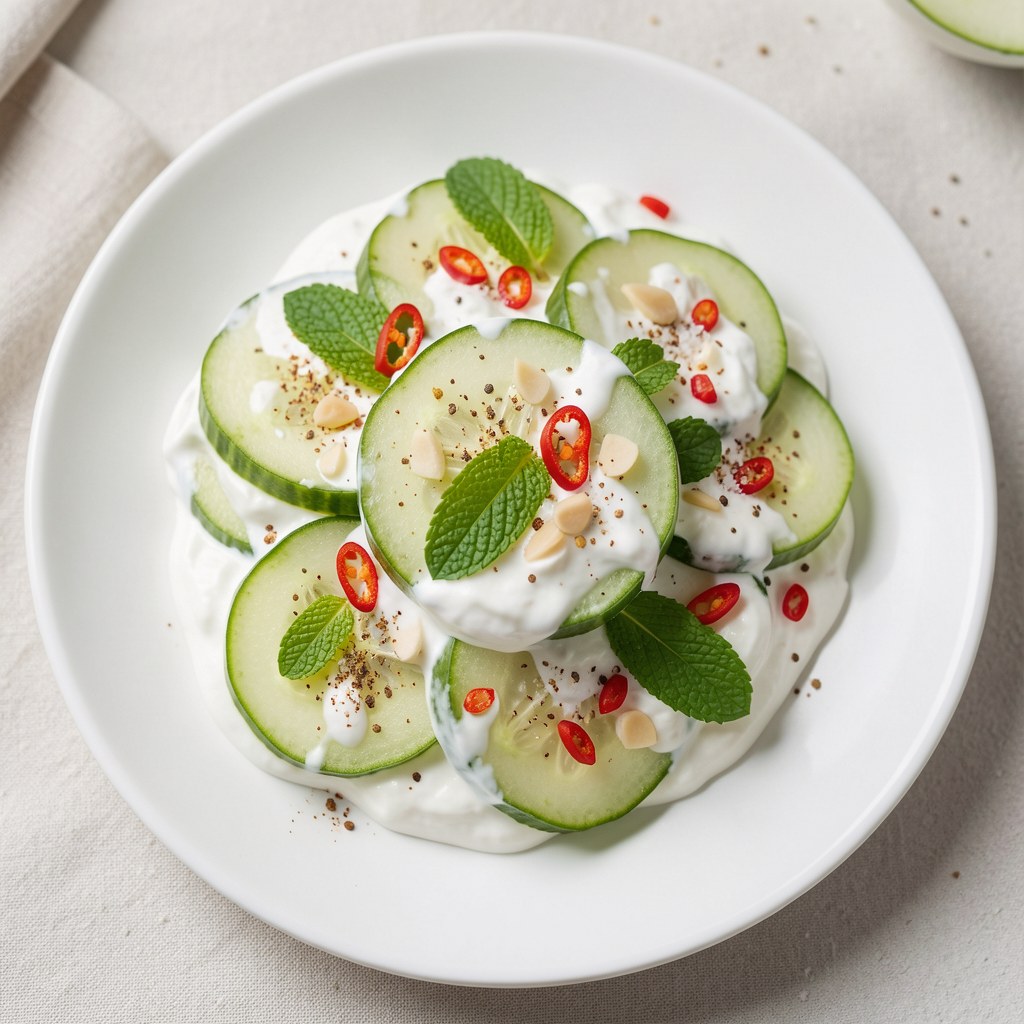 Ogórek z miętowym sosem