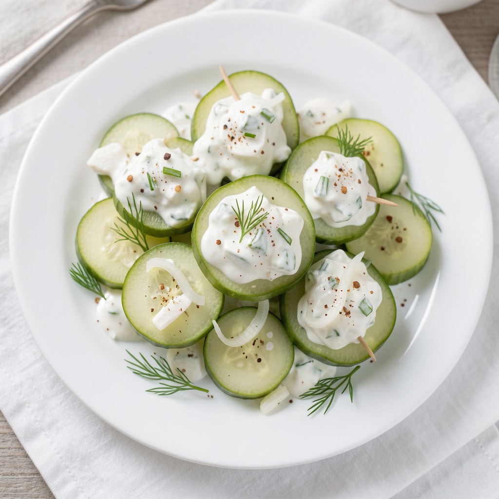 Ogórki nadziewane białym serem