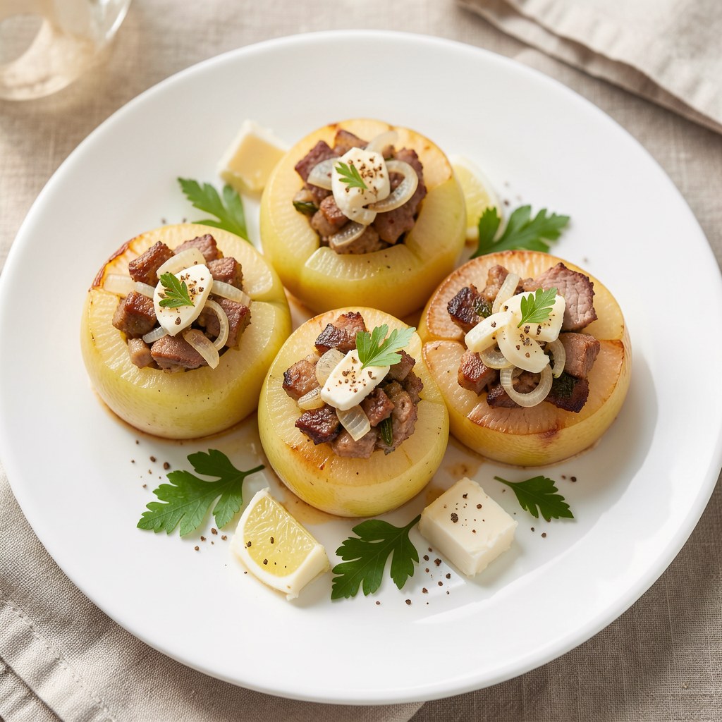 Jabłka zapiekane z boczkiem