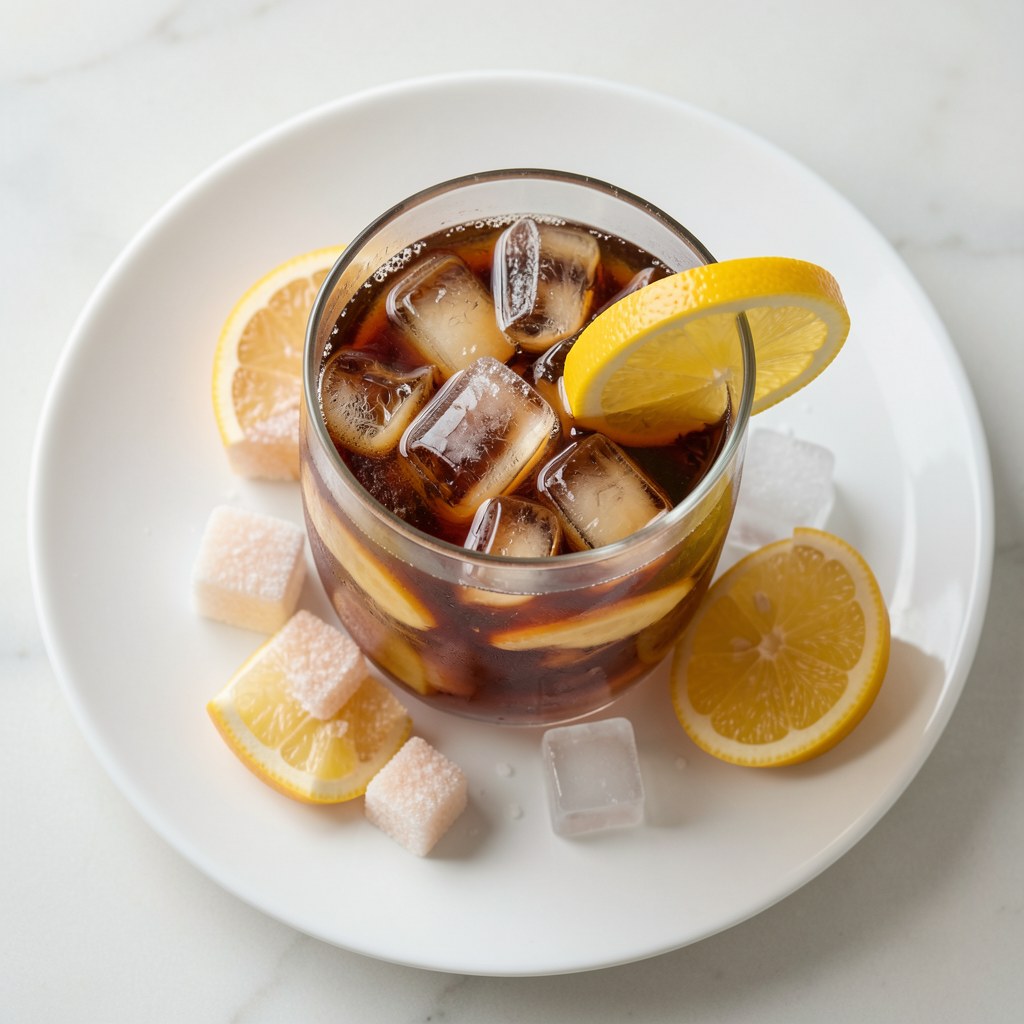 Mróżona herbata z cytryną