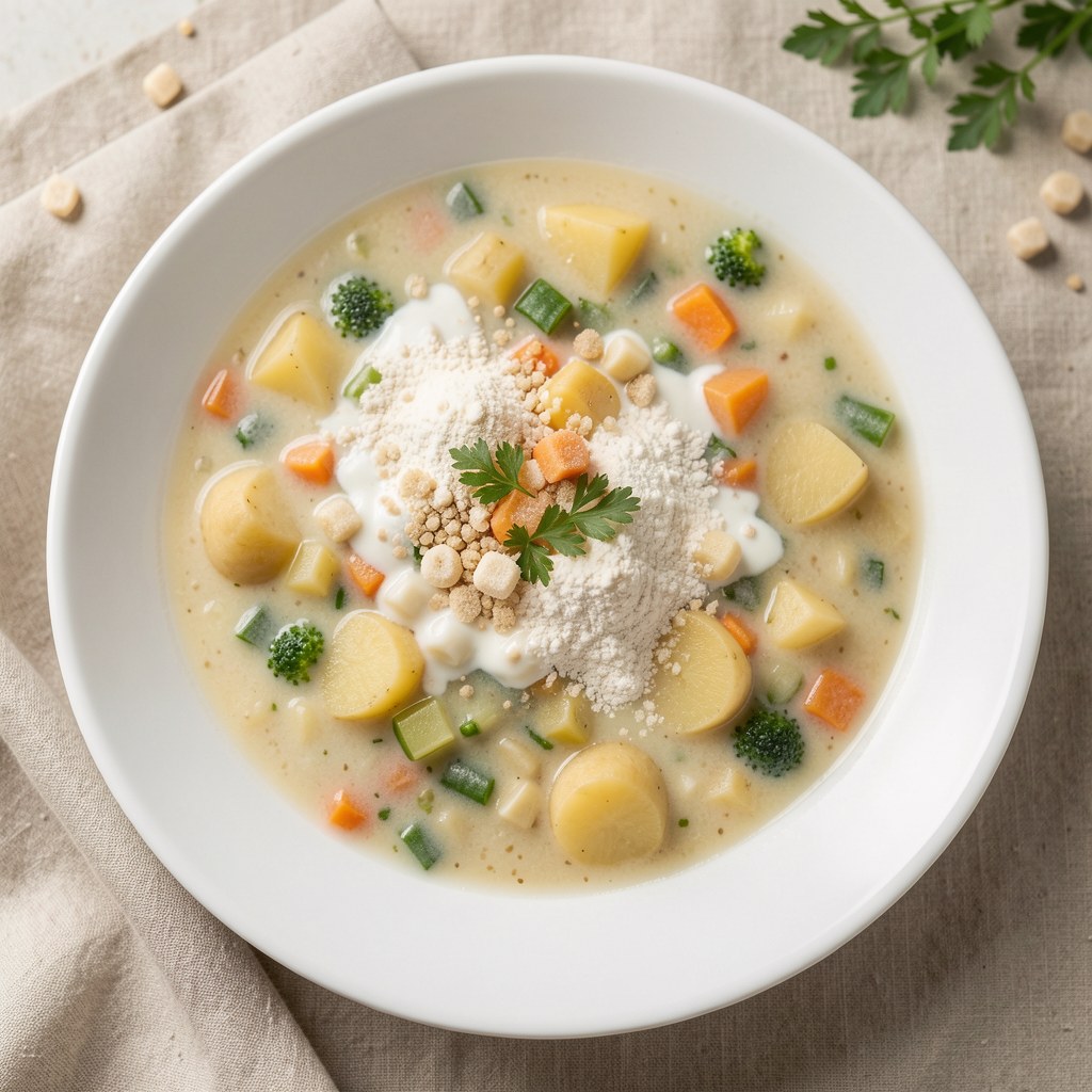 Zupa jarzynowa z kaszą manną