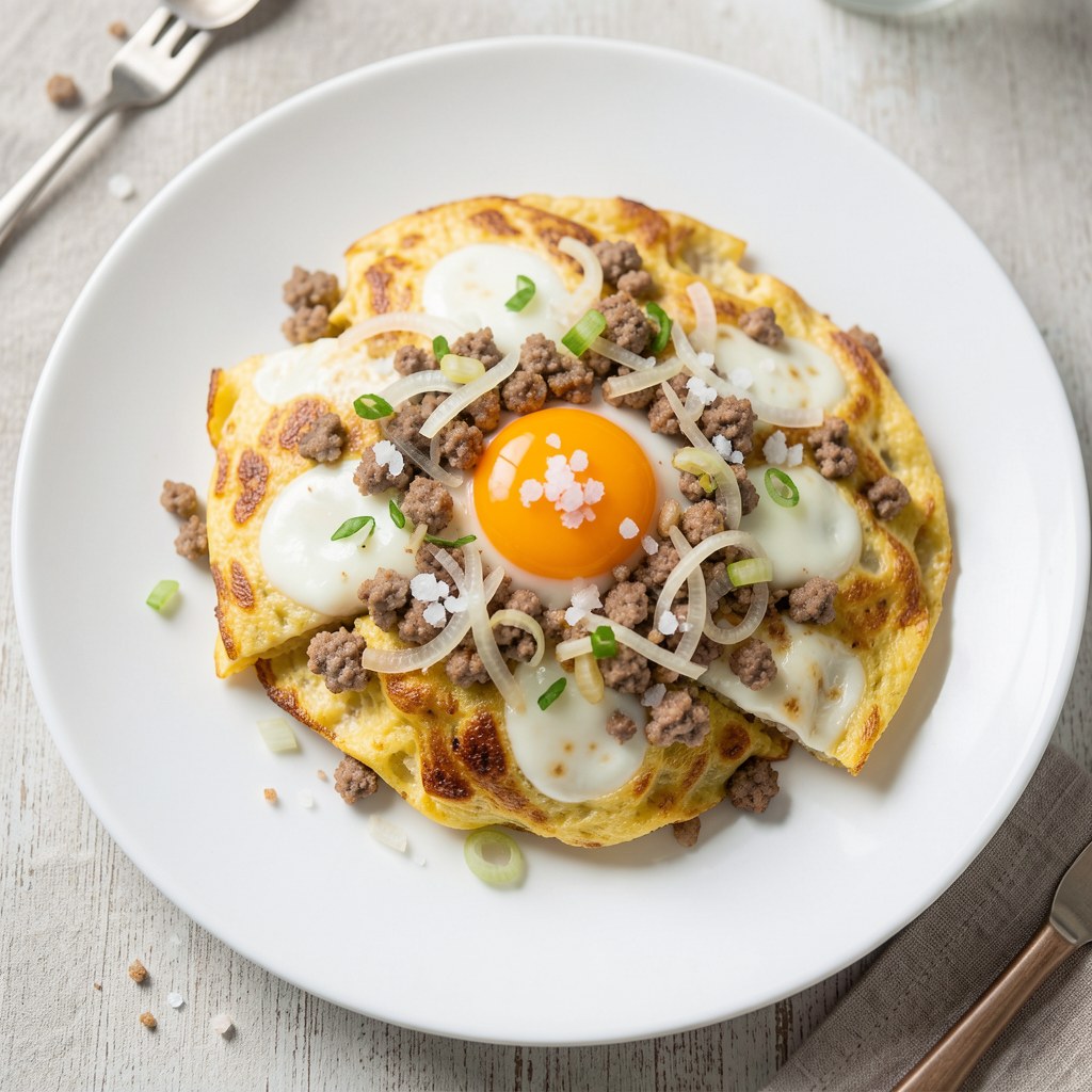 Jajecznica z mięsem
