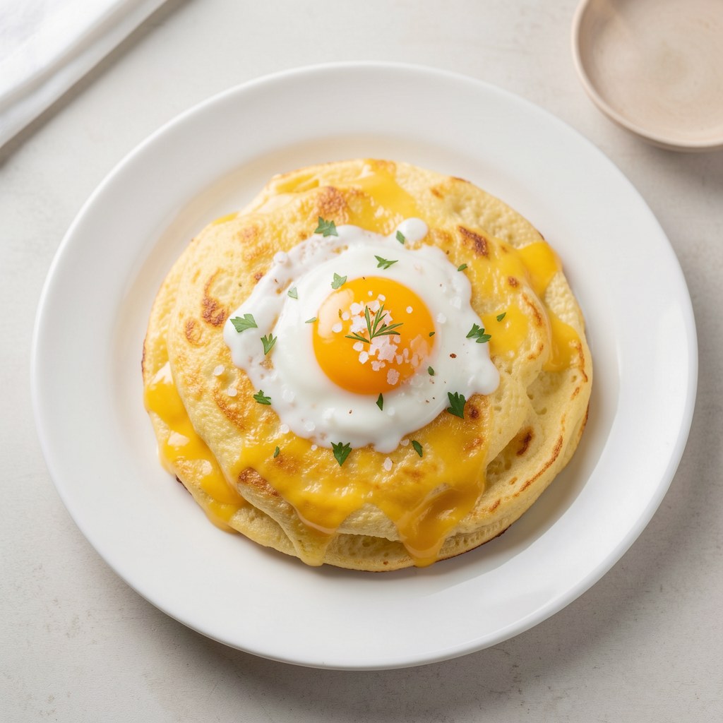 Jajecznica puszysta z serem