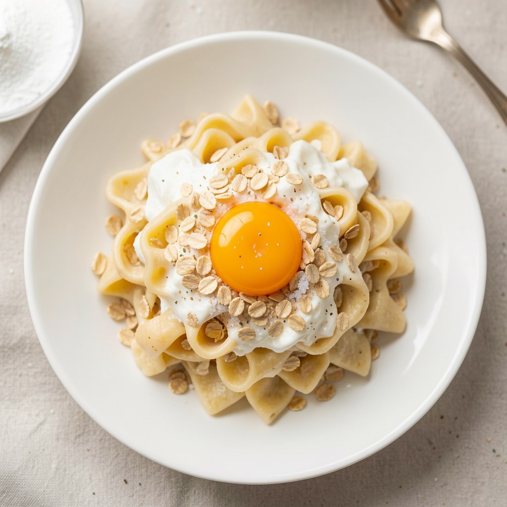 Kluski z płatków owsianych z serem