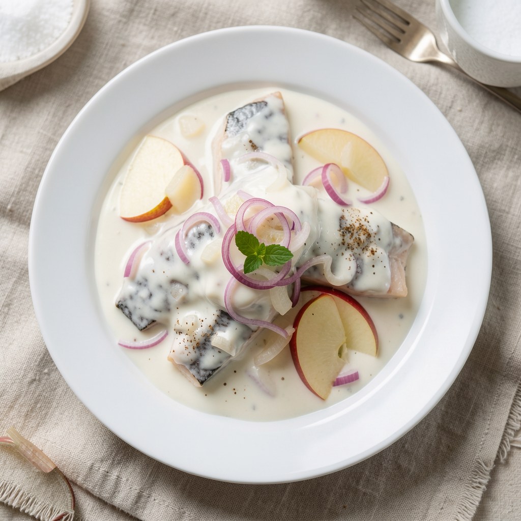 śledzie w sosie śmietanowym