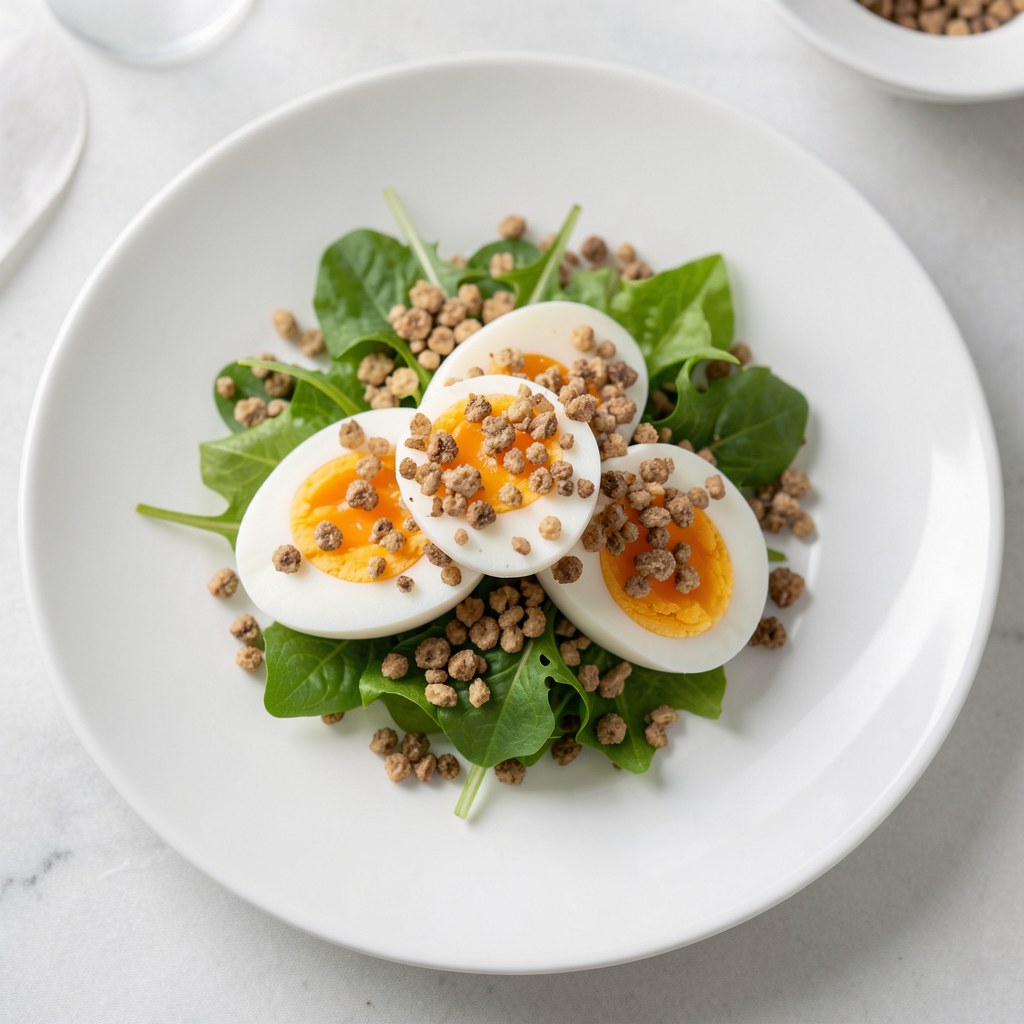 Jajka na twardo z kawiorem