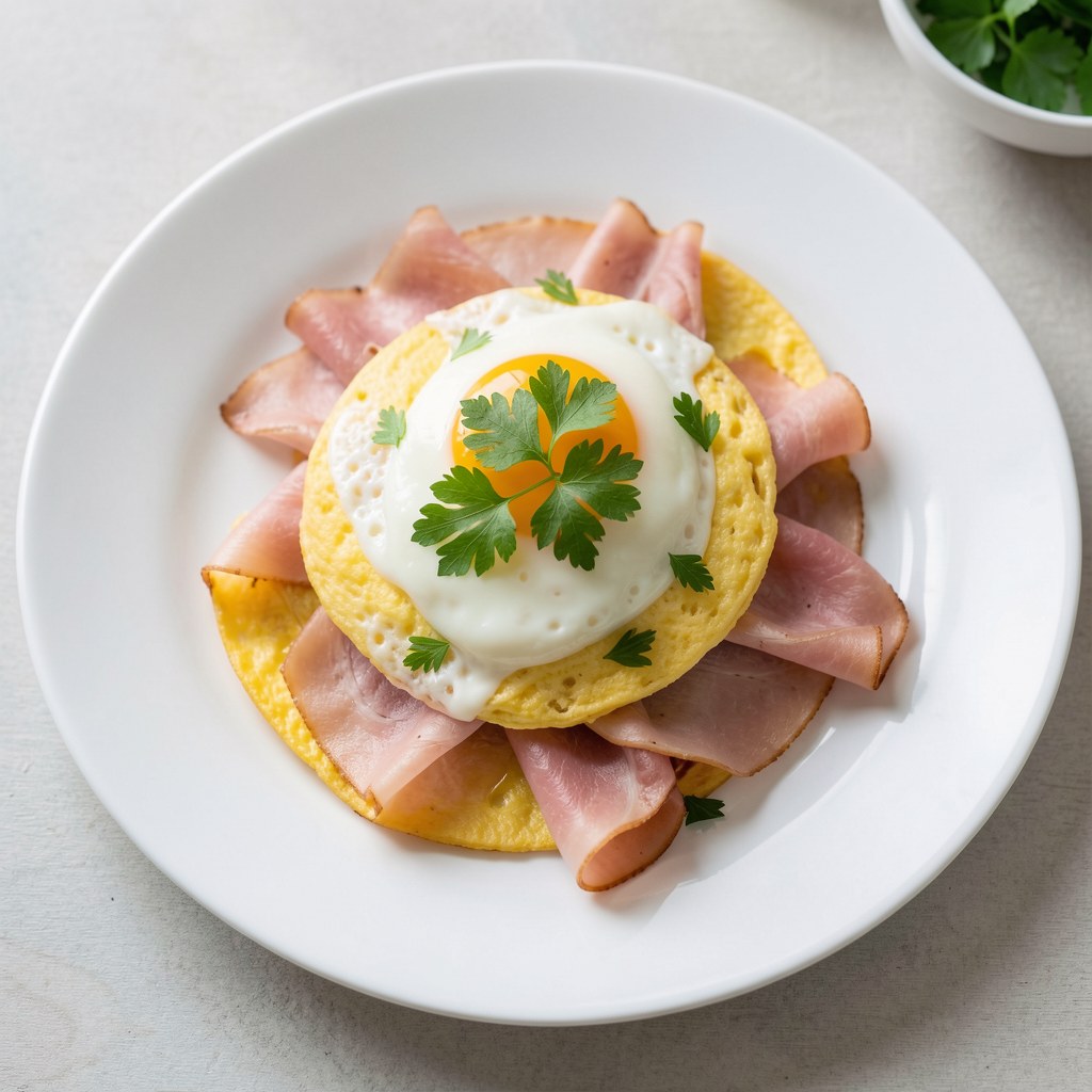 Omlet z serem i z szynką