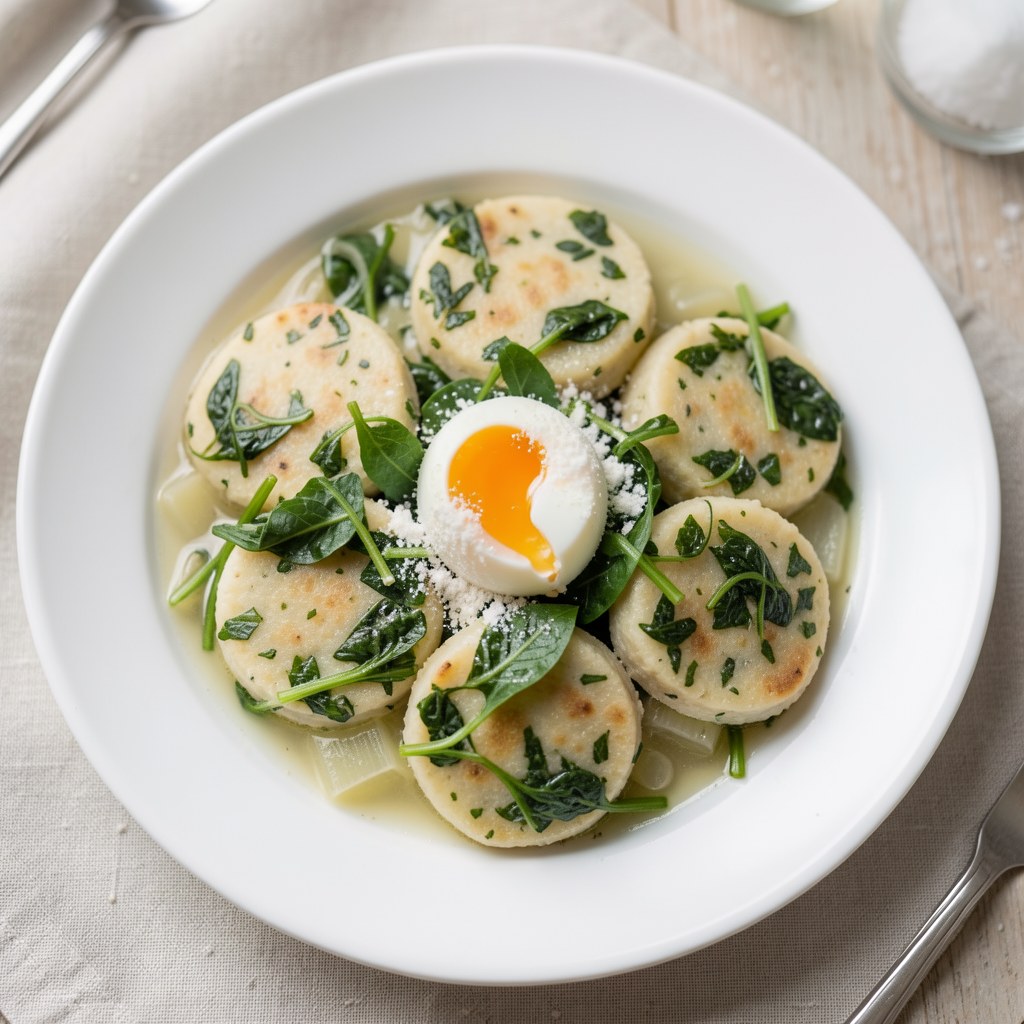 Kluseczki z zieleniną do rosołu