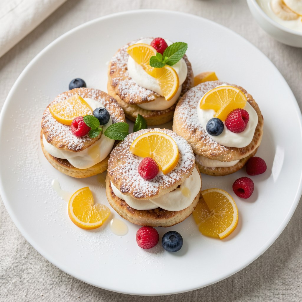 Kruche babeczki z owocami