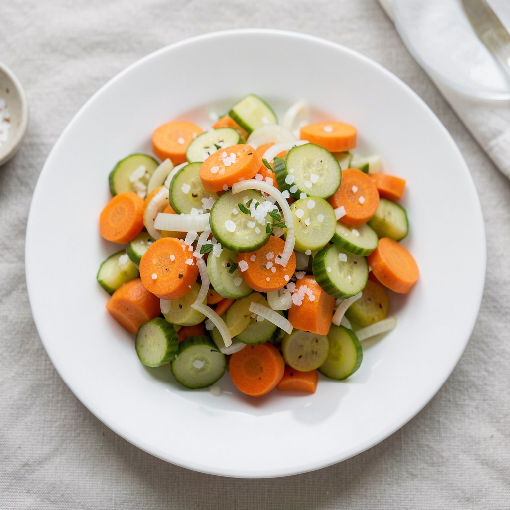 sałatka z marchewki i kiszonego ogórka