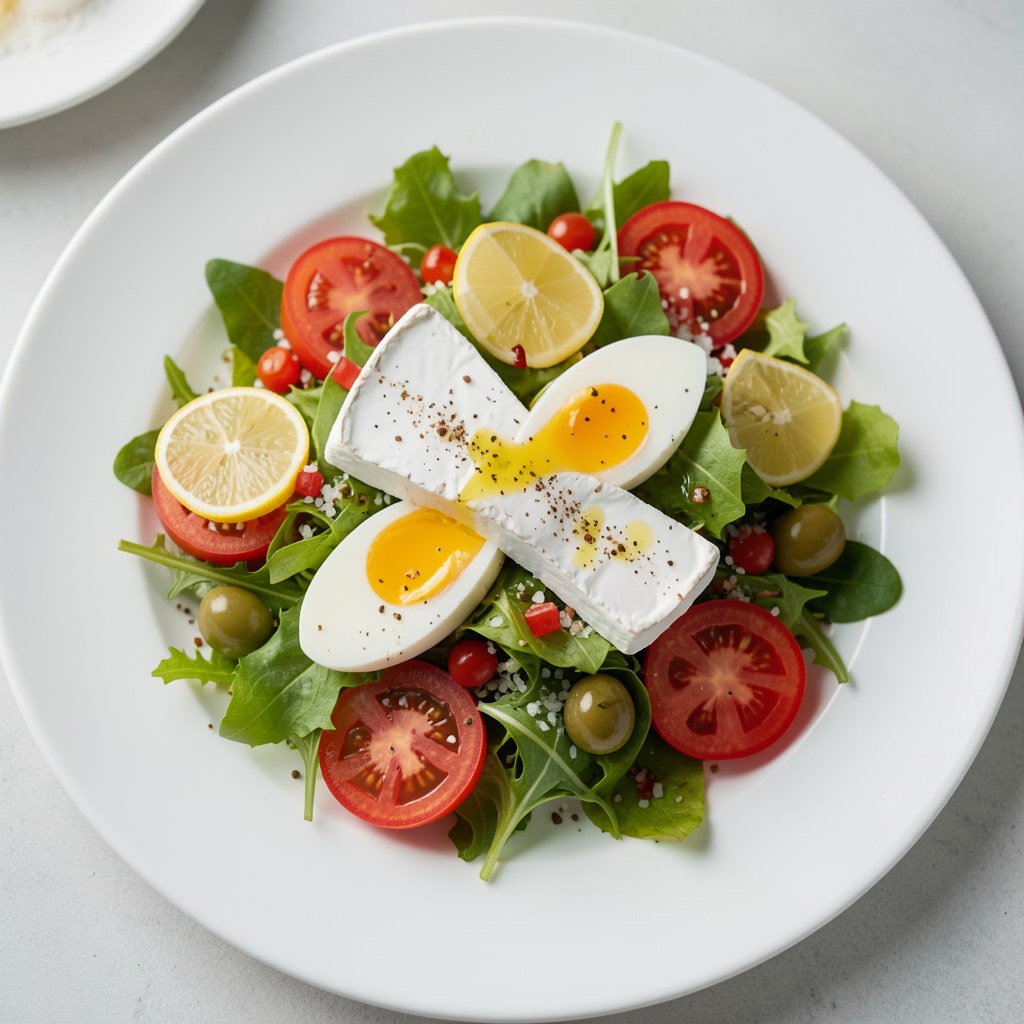 Sałatka z serem brie