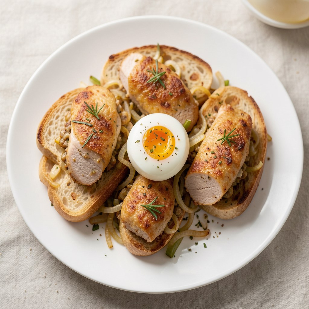 Kieszonki drobiowe z kurkami