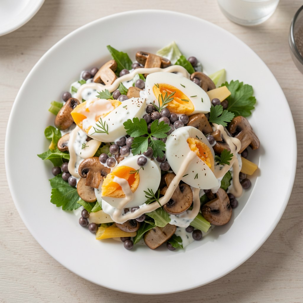 sałatka z pieczarek