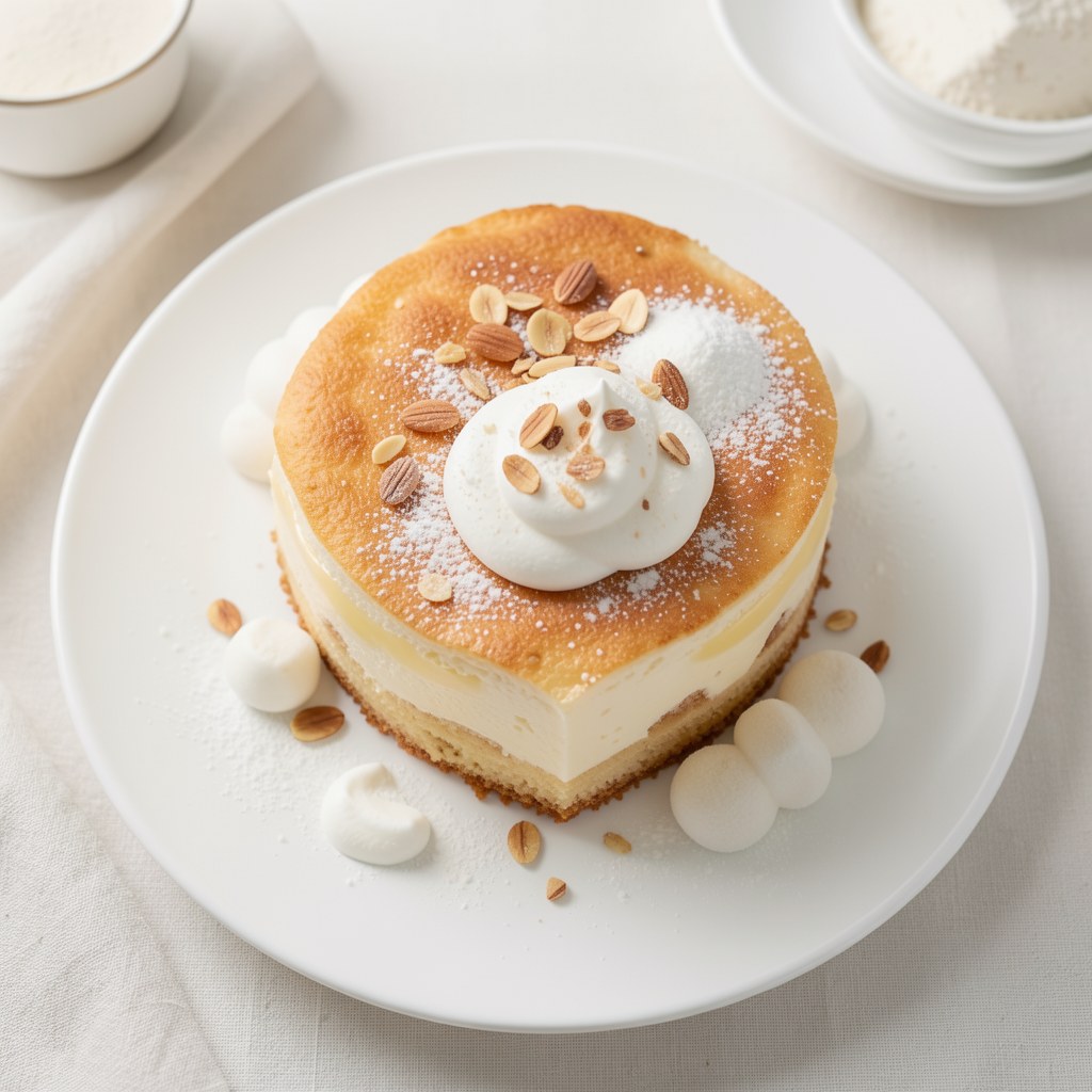 Sernik w cieście orzechowym