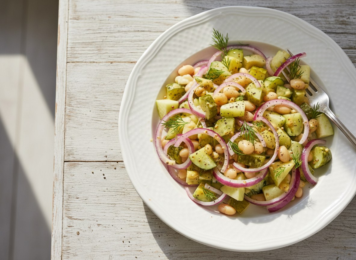 Sałatka z cebuli i ogórków